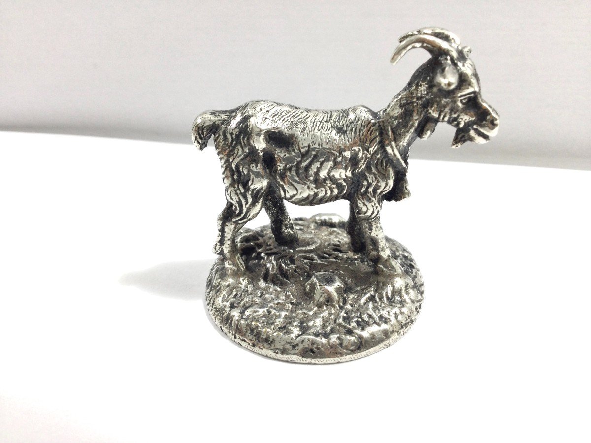 Silver Bronze Goat Mascot-photo-4