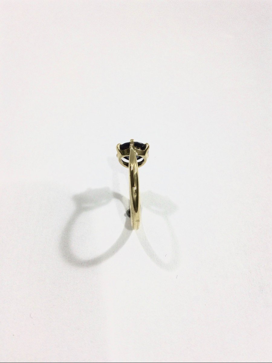 Gold And Hematite Ring-photo-6