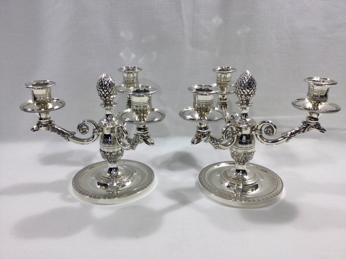 Pair Of Empire Style Candelabra