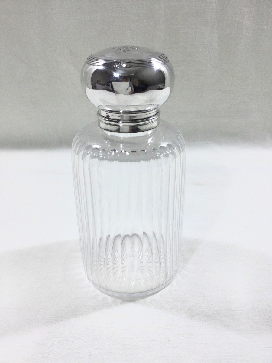 Saglier Frères - Crystal And Silver Toilet Bottle