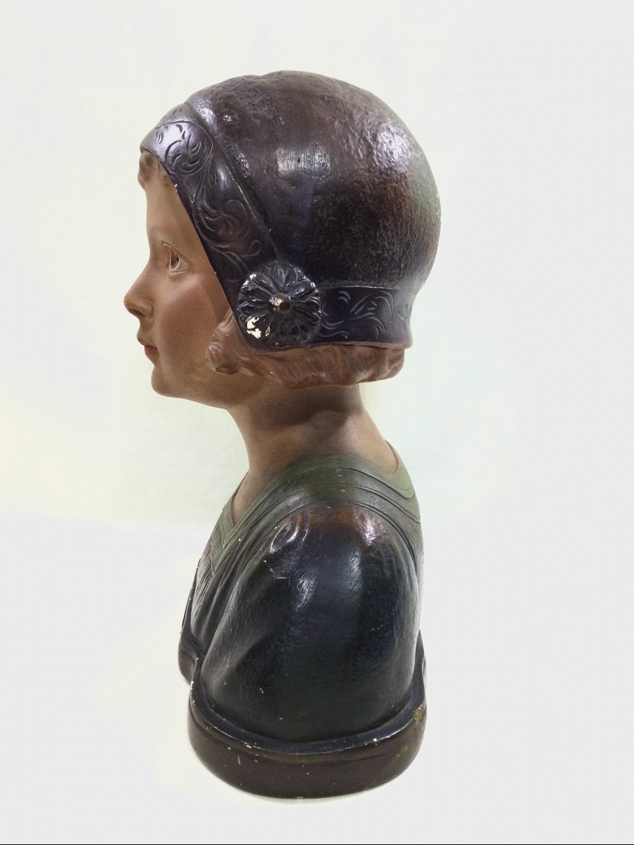 G. Nordi - Bust Of Young Girl "jacqueline"-photo-1