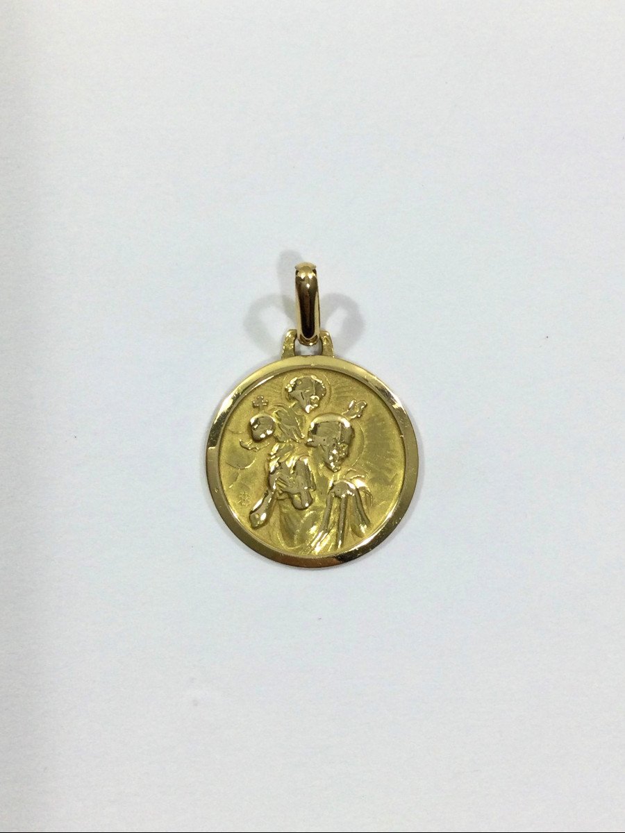 Medal Of Saint Christopher In Gold