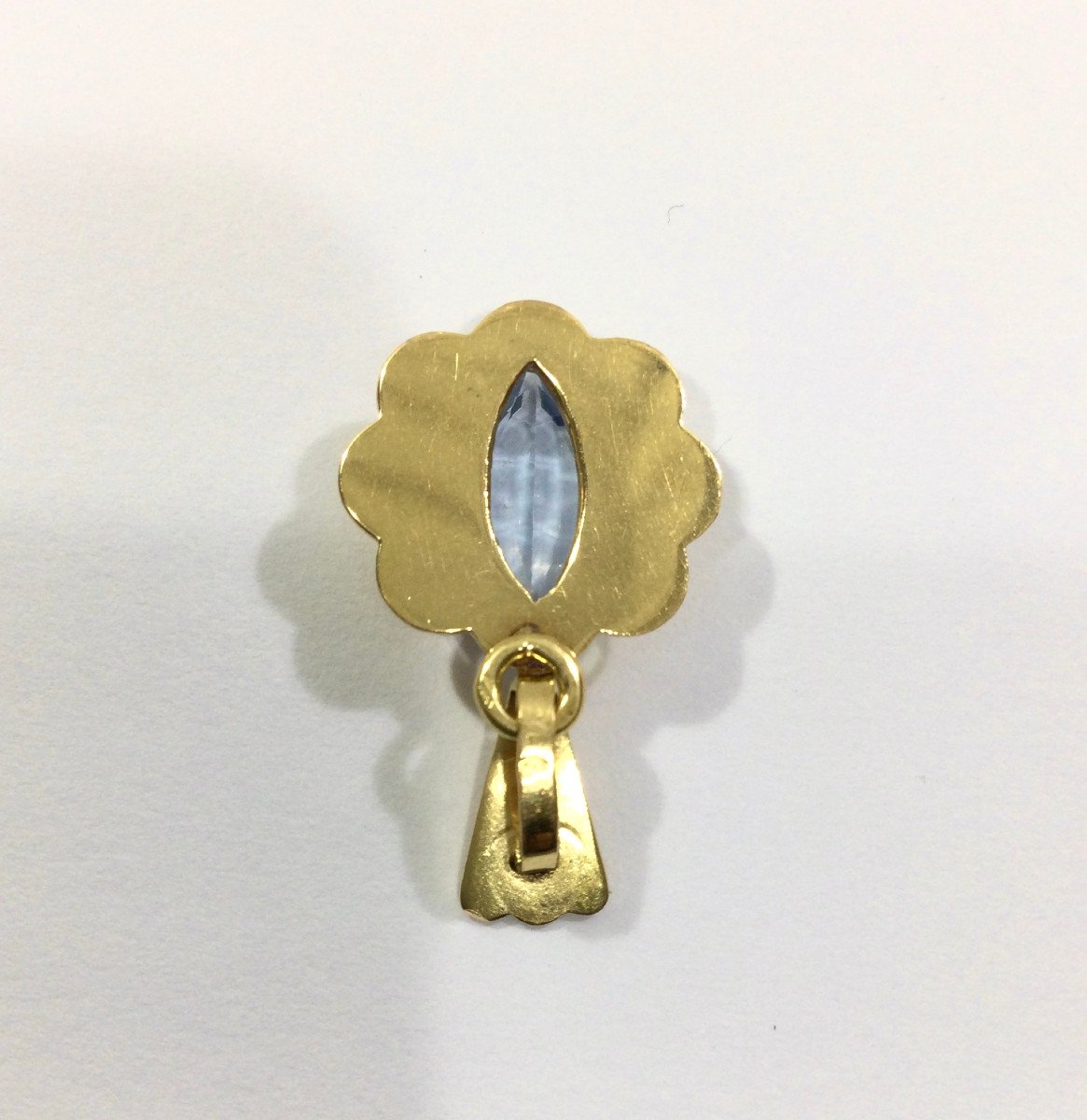 Gold And Blue Topaz Pendant-photo-4