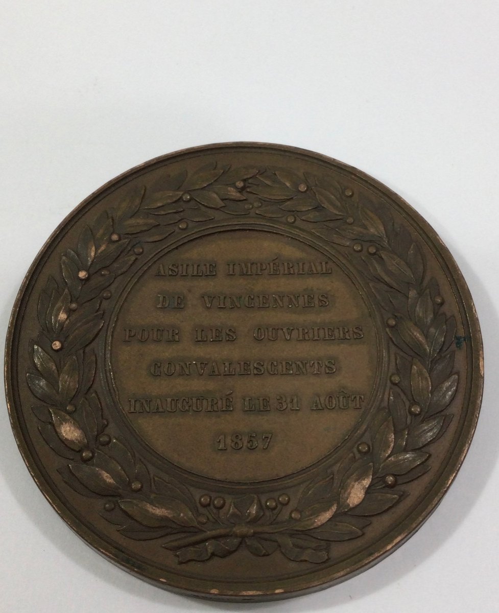 F. Chabaud - Napoleon III Asylum De Vincennes Medal-photo-2