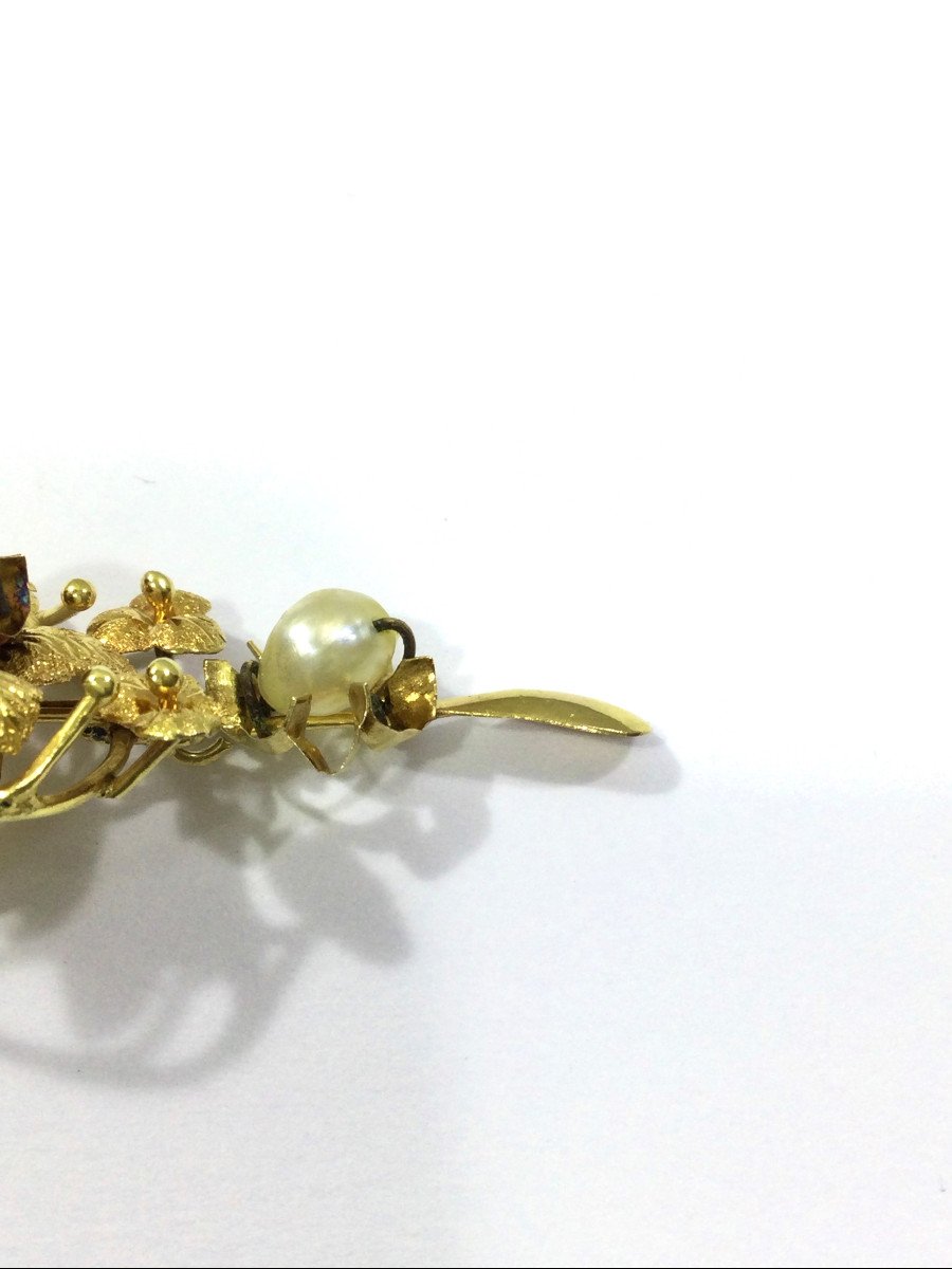 Pair Of Gold And Pearl Earring-photo-4