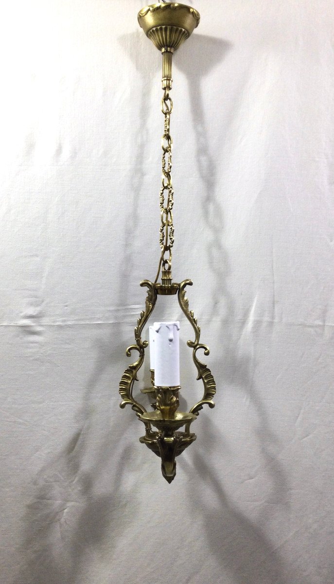 Bronze Chandelier With 2 Lights-photo-2