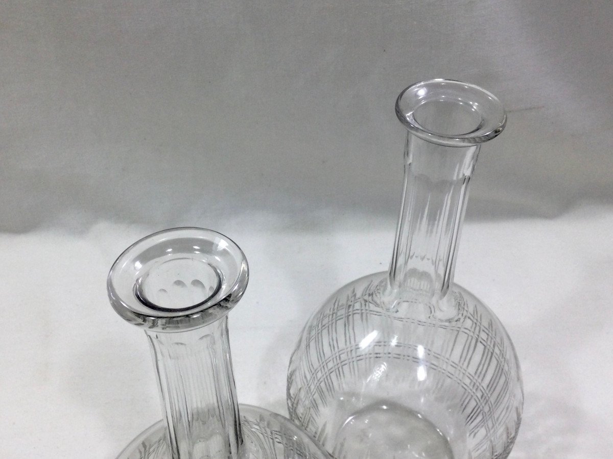 Pair Of Crystal Decanter In The Nancy Spirit-photo-8