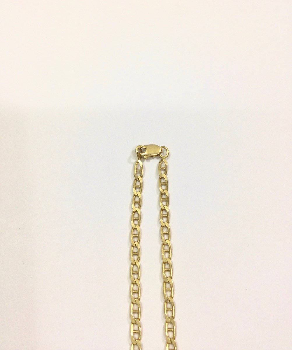 Chain In Yellow Gold Navy Mesh-photo-4