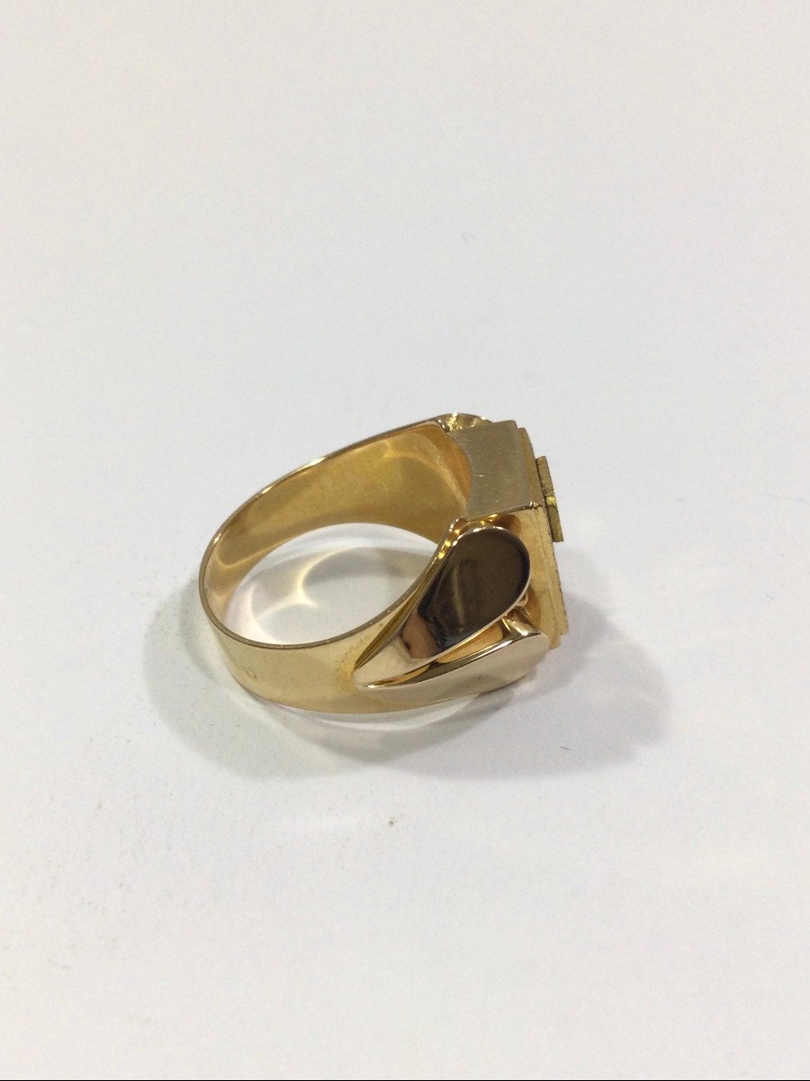 Signet Ring In Rose Gold H-photo-4