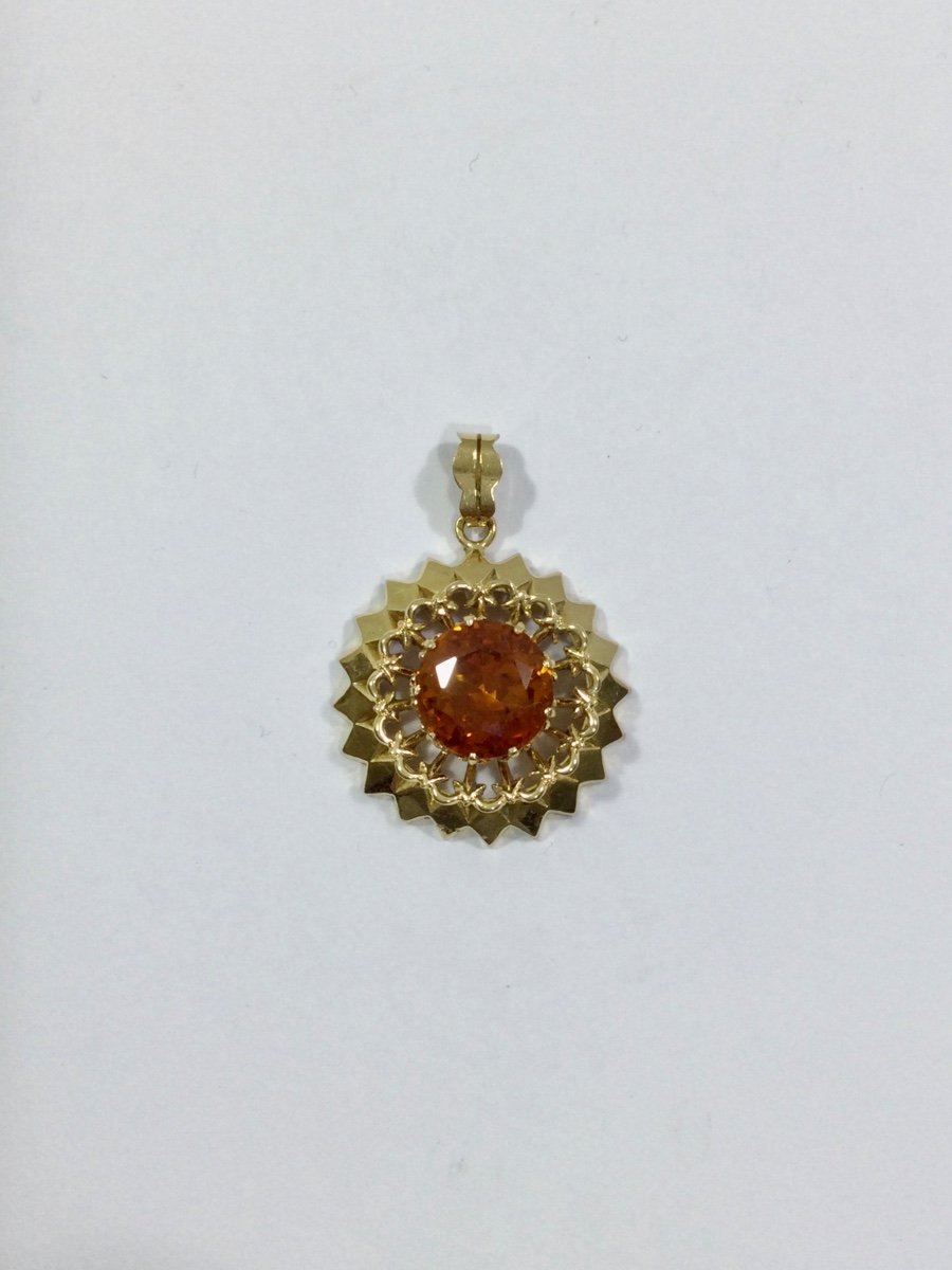 Gold And Sapphire Pendant