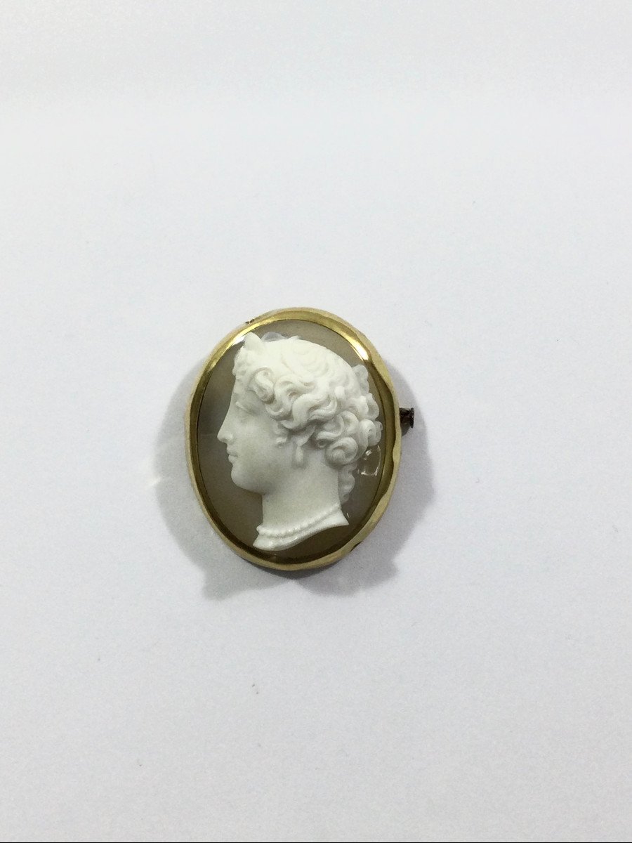 Agate Cameo Brooch