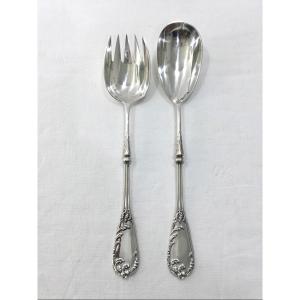 Léon Lapar - Silver Salad Servers