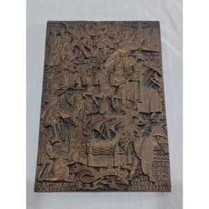 Raymond Delamarre – Bronze Plaque “notre Dame Revolutions”