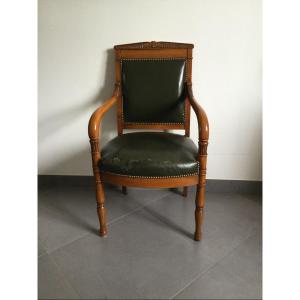 Fauteuil De Style Empire En Merisier