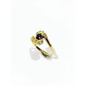 Bague Tourbillon Saphir Et Diamants 