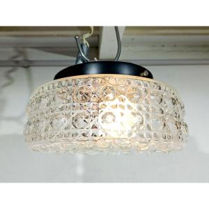 1 Light Chiseled Glass Ceiling Light