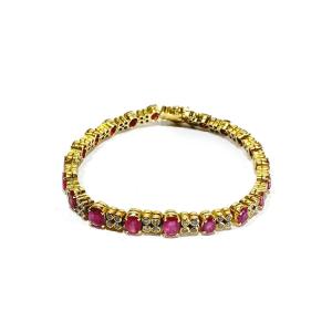 Gold And Ruby Bracelet