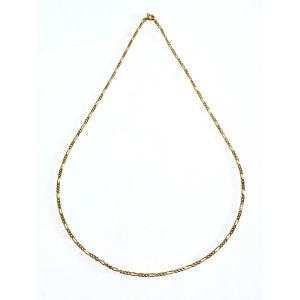 Figaro Mesh Gold Chain