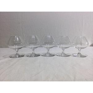 Baccarat – 5 Verres à Cognac 	