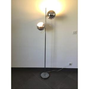 Eyeball Chrome Metal Floor Lamp