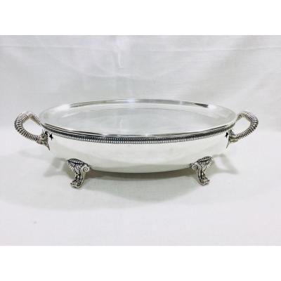 Odiot - Oval Plate Warmer In Lined Metal 19th