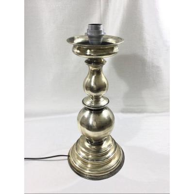 Lamp Base In Silver Bronze