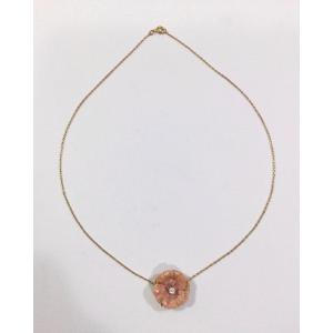 Porcelain And Diamond Gold Necklace