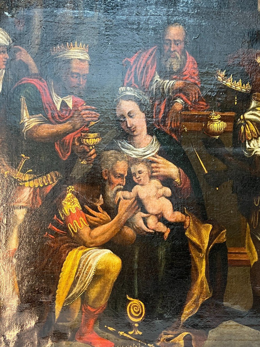 Adoration Of The Magi, Nativity 17th Century, Follower Of Francken-photo-3