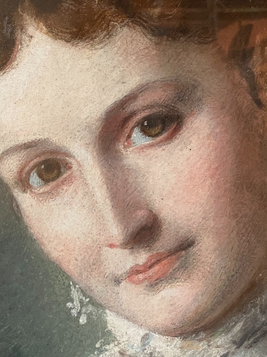 Portrait d'une femme élégante en Pastel, Cercle de William Hogarth-photo-2