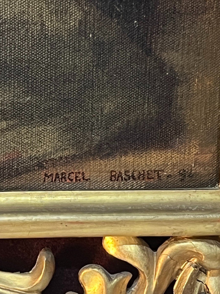 Portrait Of President Merville, Oil On Canvas Bearing The Signature Of Marcel Baschet.-photo-3