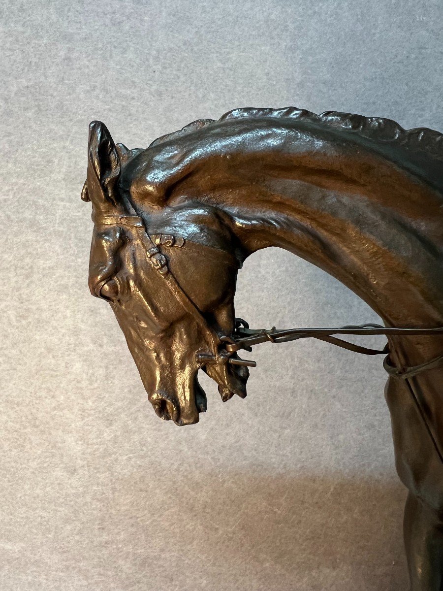 Pierre-jules Mène (1810-1879) - Cheval De Course En Bronze-photo-6