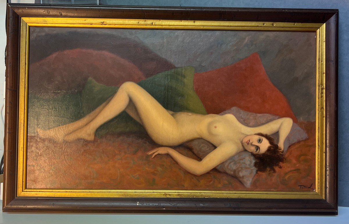 Proantic: Jean Jannel, Jeune Femme Dénudée 1930 Nue, Huile Sur Toile