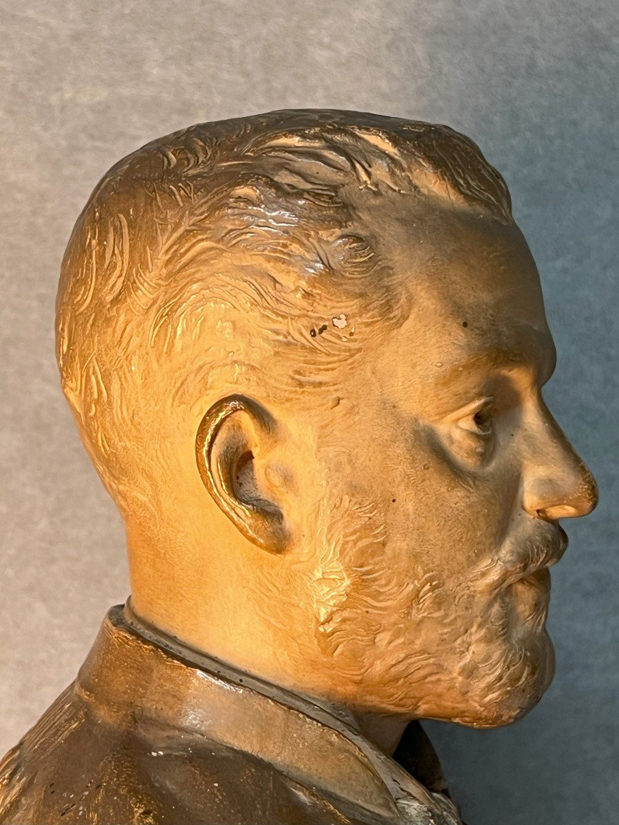 French édouard Millet De Marcilly (1839-1923), Bust Of A Magistrate In Terracotta-photo-6