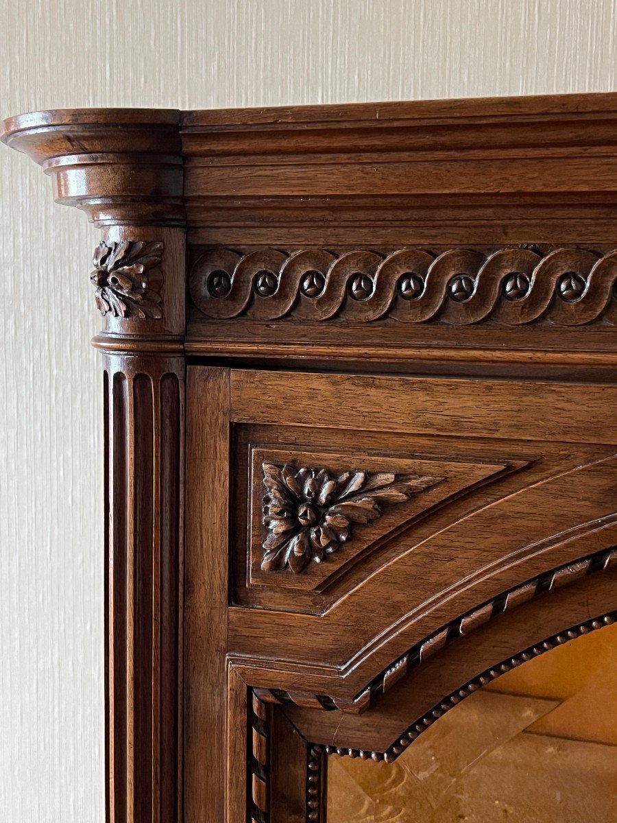 Louis XVI Style Showcase In Solid Walnut, Dating From The Period Around 1900-photo-2