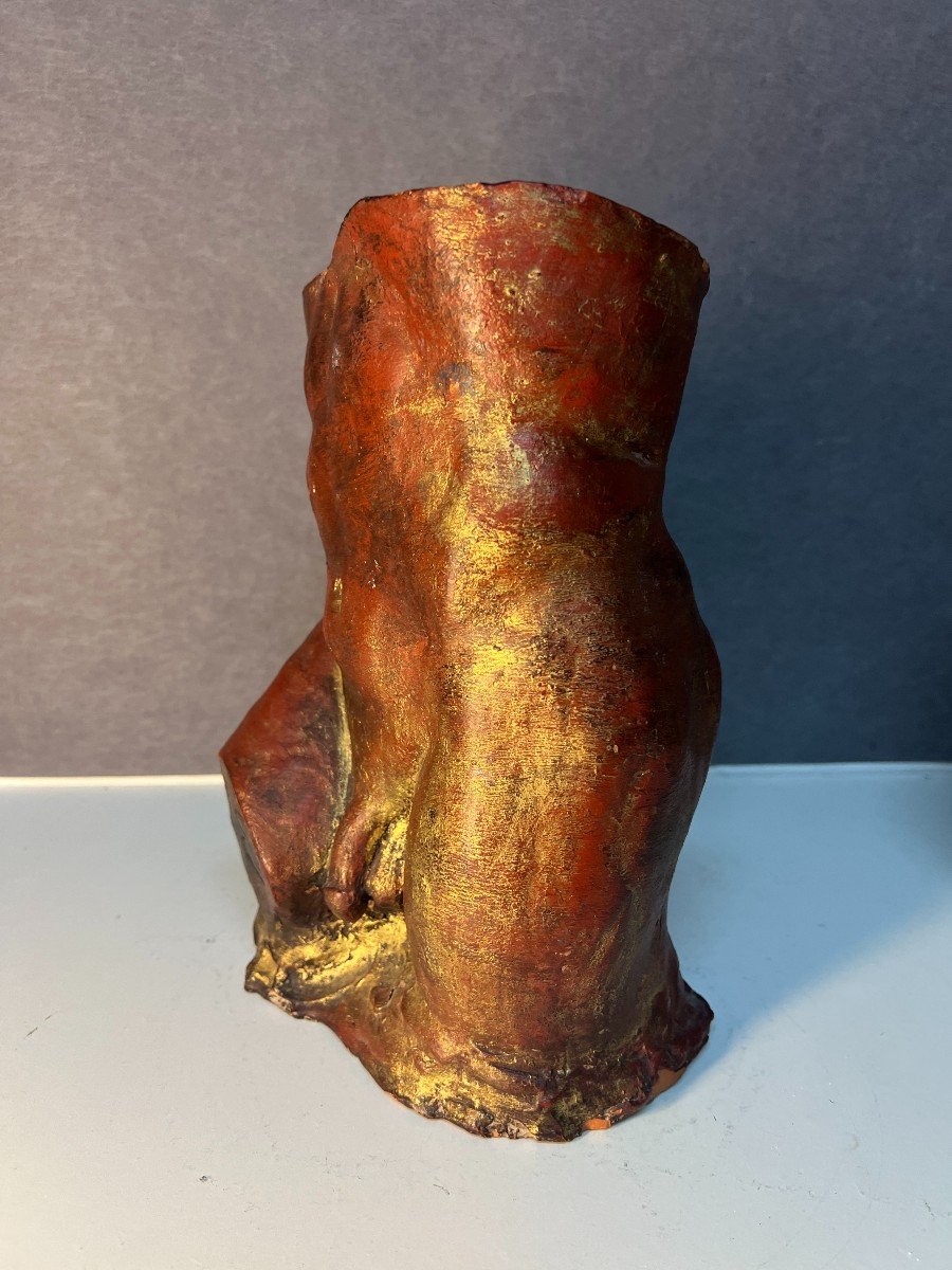 Antique Terracotta Sculpture, Representing Part Of A Naked Human Body, Contemporary Art-photo-1