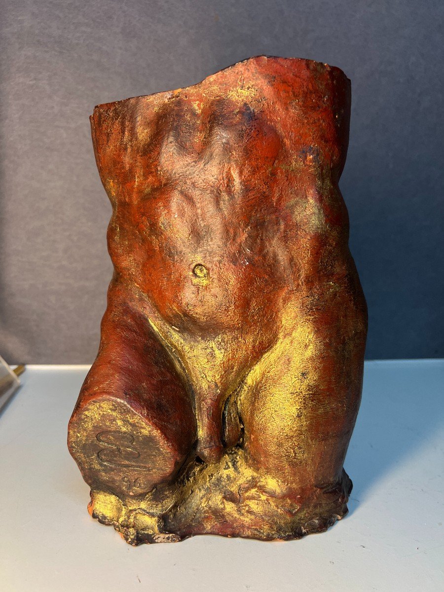 Antique Terracotta Sculpture, Representing Part Of A Naked Human Body, Contemporary Art-photo-7