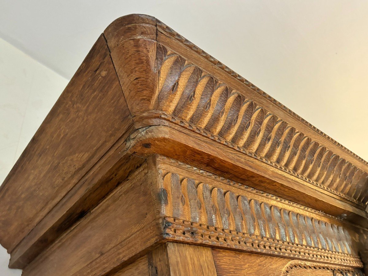 Armoire De Mariage Normande De Montebourg, Richement Sculptée, Début XIXe Siècle N°2-photo-8