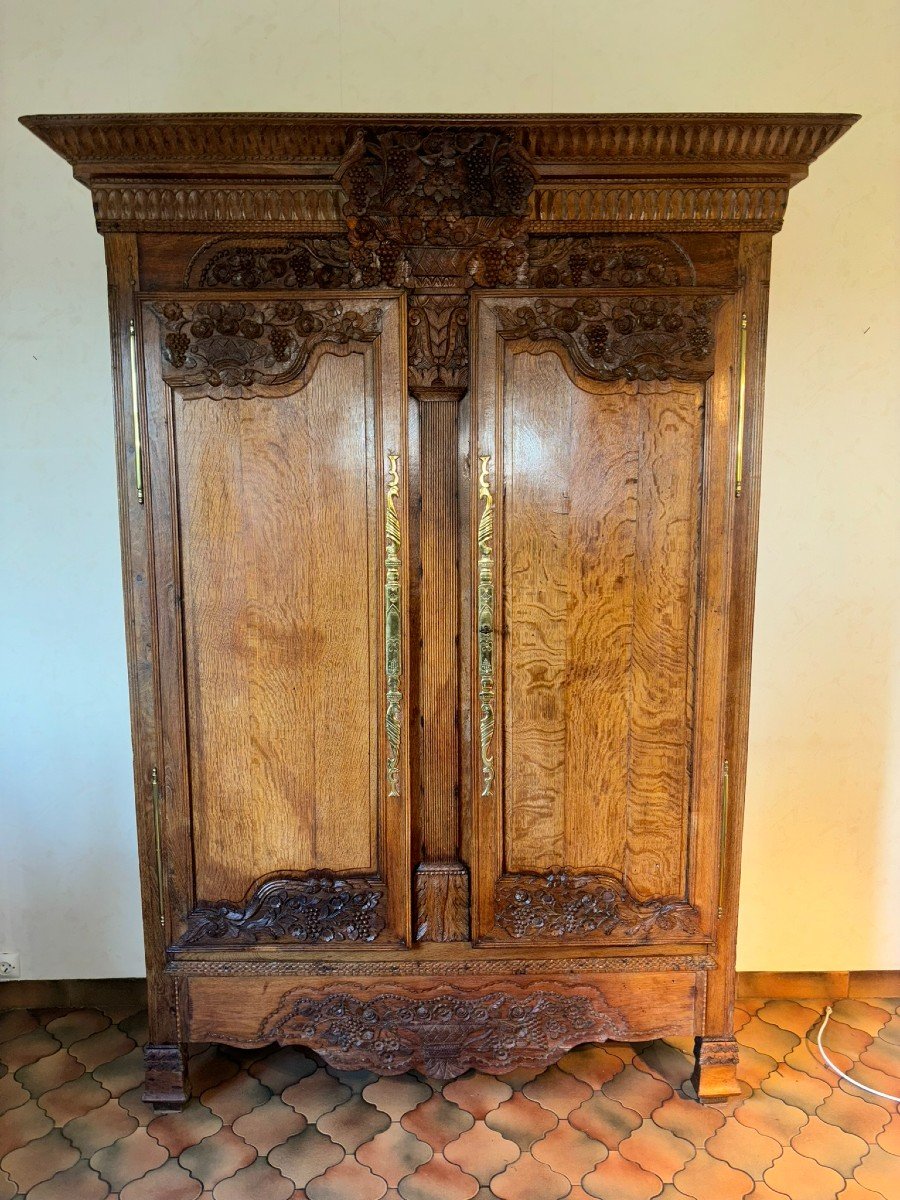 Norman Wedding Armoire From Montebourg, Richly Carved, Early 19th Century No. 2