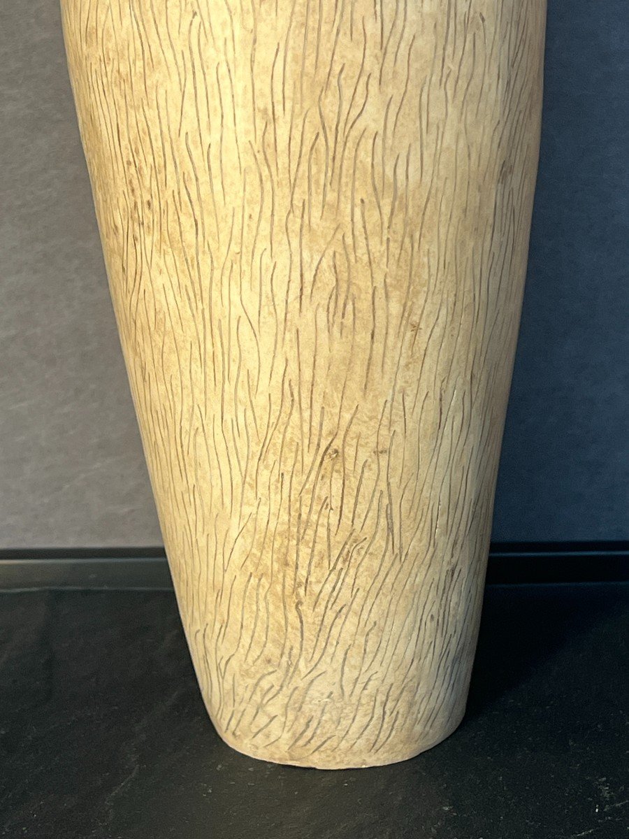 Paire De Vases En Céramique Moderniste Par Marius Fernandez, Hauteur 42 Cm-photo-4