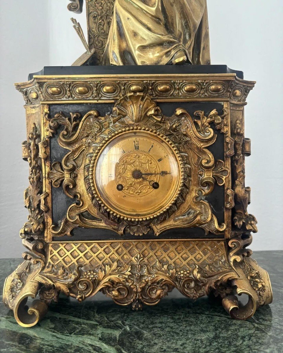 Très Importante Horloge Pendule De Cheminee "raphaël Raffaello Santi" Milieu XIXème-photo-1