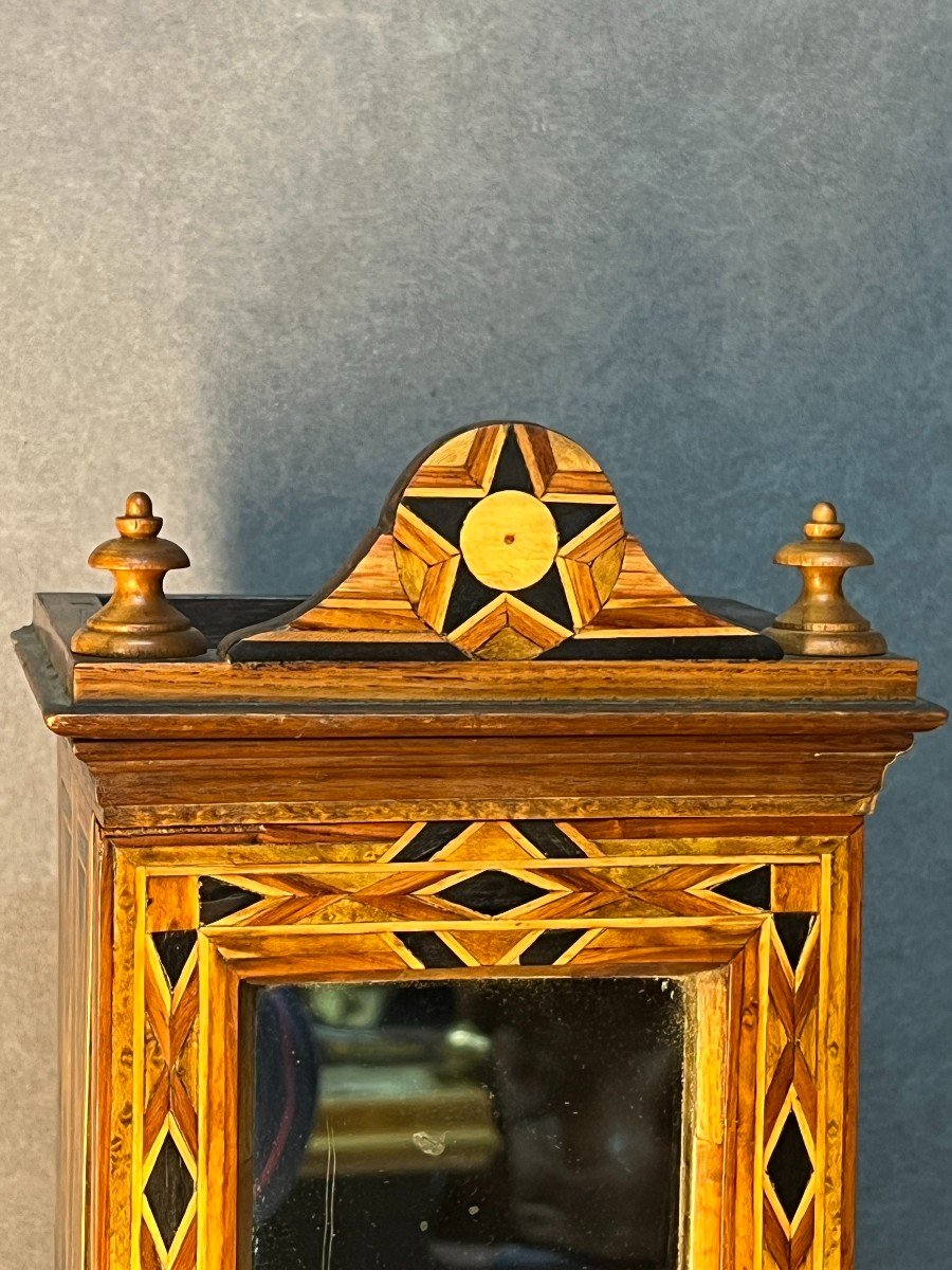 Très Belle Armoire De Maitrise En Bois Et Marqueterie,  XIXe Siècle, Petite Taille-photo-2