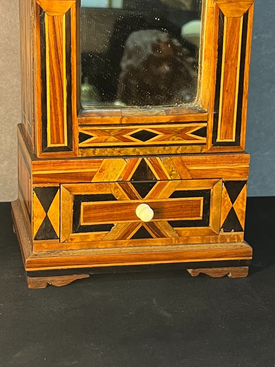 Très Belle Armoire De Maitrise En Bois Et Marqueterie,  XIXe Siècle, Petite Taille-photo-4