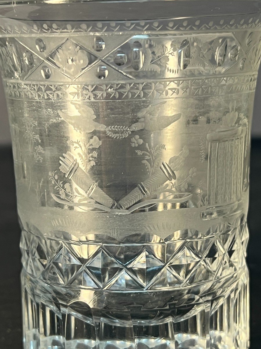 Museum Quality, Richly Engraved, First Third Of The 19th Century, Flared Rim Goblet-photo-4