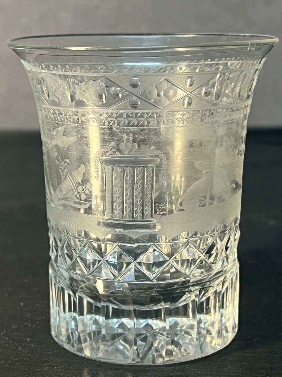 Museum Quality, Richly Engraved, First Third Of The 19th Century, Flared Rim Goblet