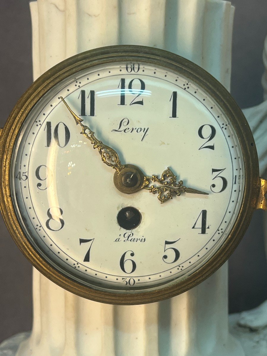 Beautiful 18th Century Pendulum Clock, Leroy In Paris Signed Noel Sailly, In Sèvres-photo-4