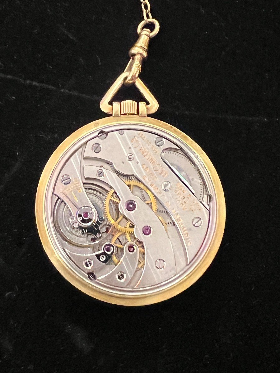 Jaeger Lecoultre, Men's Pocket Watch With 18 Carat Gold Chain-photo-7