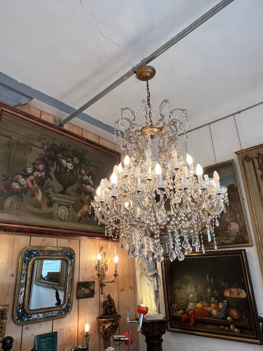Grand Lustre En Cristal De Bohème Marie-thérèse 36 Lumières-photo-7