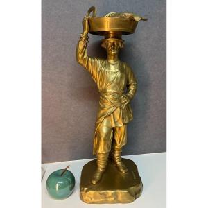 Théodore-joseph-napoléon Jacques, Dit Napoléon Jacques, Sculpture Bronze, Marchand De Poissons