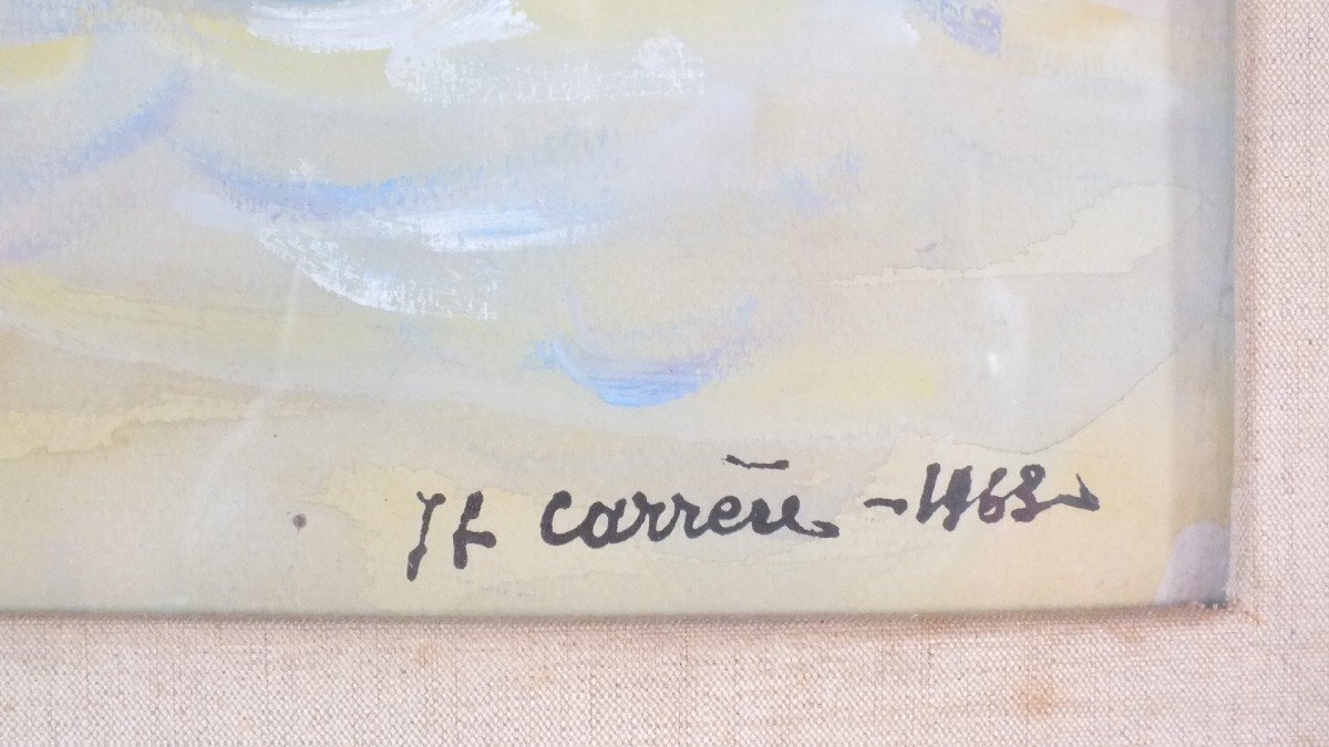Carrère Gouache Watercolor Cap Ferret 1963-photo-3