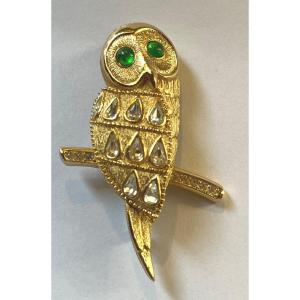 Broche Grossé Hibou Chouette Vintage 